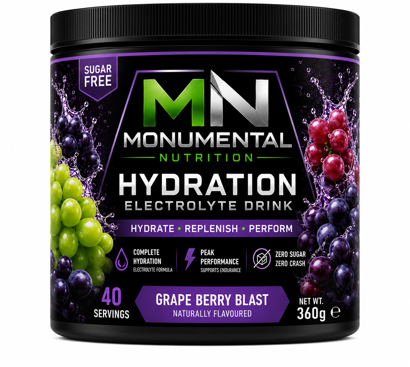 Monumental Nutrition Advanced Hydration Electrolyte Powder Drink 360g | 40 Servings