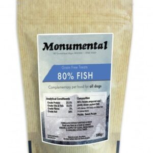 Monumental Grain Free 80% Fish Dog Treats 100g - Image 1