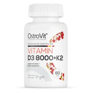 pending OstroVit Vitamin D3 8000 IU + K2 60 Tablets - Image 1