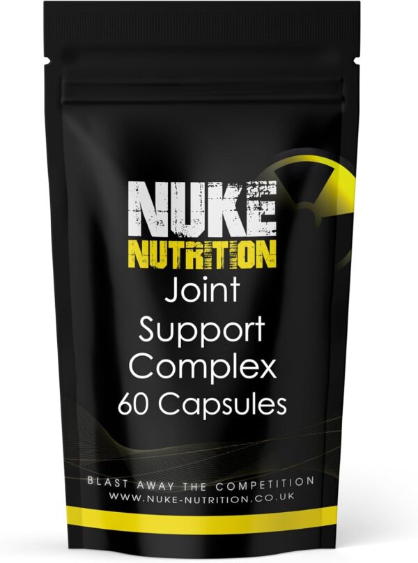 Nuke Nutrition High Strength Glucosamine with Chondroitin - Pure Joint Supplements Complex for Men & Women to Support Bones - 60 Capsules