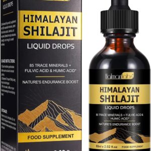 PENDING Himilayan Shilajit Resin Drops, Natural Shilajit from Himalayan, Shilajit Resin with 85+Trace Minerals and Fulvic Acid, Himilayan Shalajit Resin 60ml